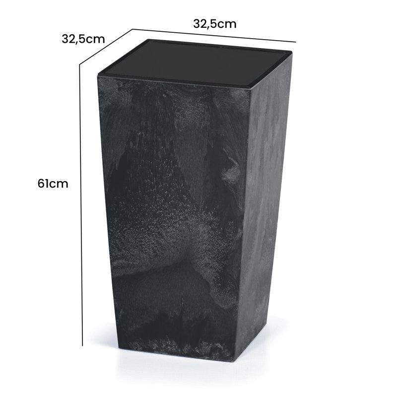 Baxman Planter, Anthracite, 70cm H x 40cm W x 40cm D