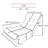 Metal Reclining Chair For Tv Watching - Gray And Linen Floor Chair, Space Saving Design