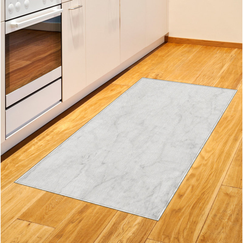 Tapis décoratif à longues fibres en polyester à haute densité de marbre, Rectangle 2 pi 7 po x 5 pi
