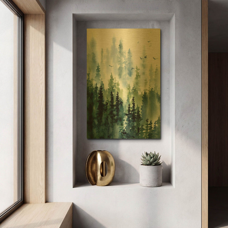 «Treeline» par Katrina Pete, art mural en métal, 12 po x 16 po, 12 po x 16 po