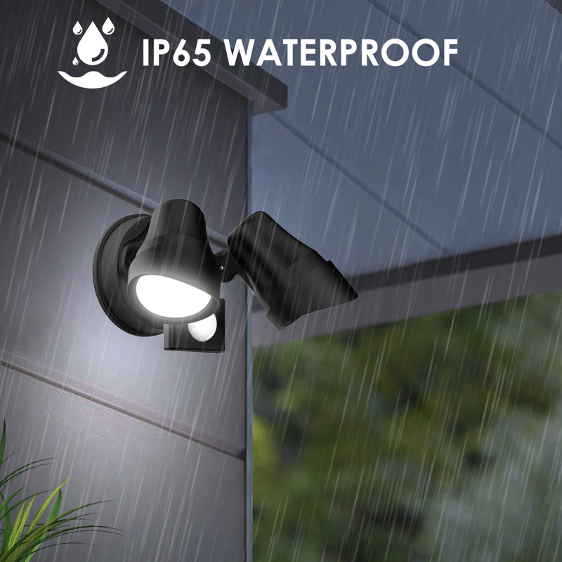 25 Watt LED Battery Operated Outdoor Security Flood Light with Motion Sensor