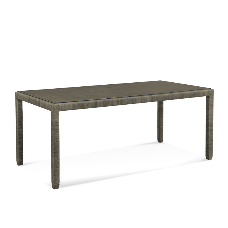 Pine Isle Glass Dining Table, Stone Hearth