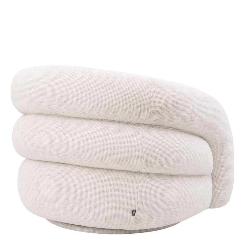 Novelle Swivel Barrel Chair, Lyssa Off-White Viscose