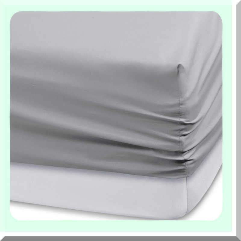 CozyDreams Deep Pocket Microfiber Sheet Set - Wrinkle Resistant, All Around Elastic, Year-Round Bedding with Matching Pillow Cases - Light Gray