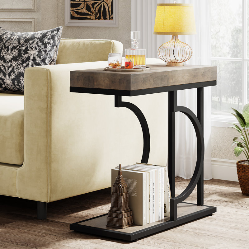 End Table, Black, Gray