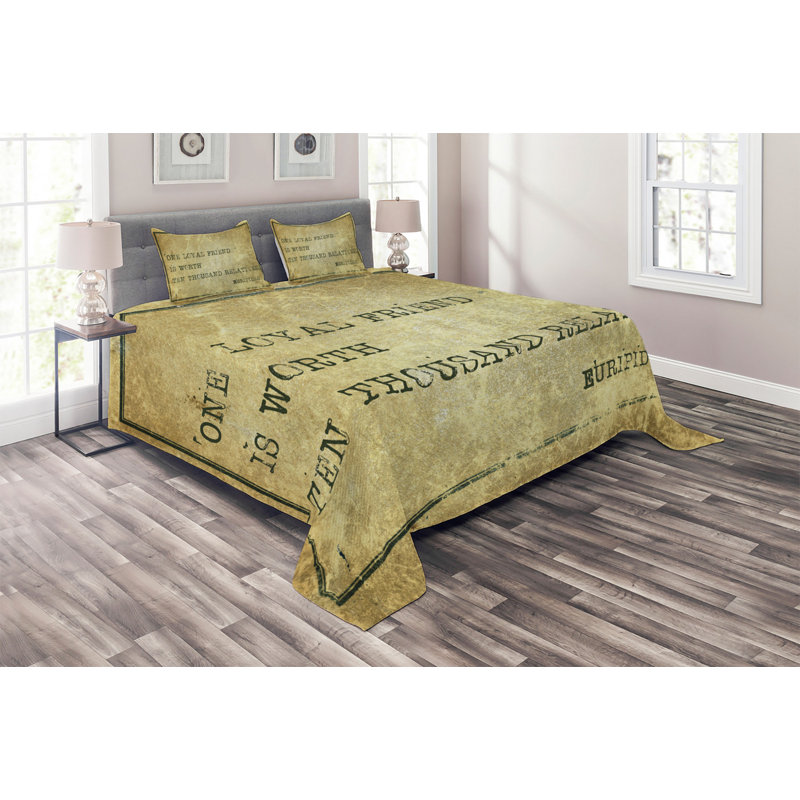 Polyester Coverlet, King Bedspread + 2 Shams