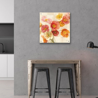 «Poppies Delight C 1» par Danhui Nai, art mural en verre acrylique