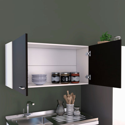 Armoire murale, deux tablettes, porte double