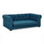 Canapé-lit surélevé de luxe pour petits et moyens chiens - Élégant canapé pour animaux de compagnie bleu avec coussin en mousse durable-1289192144