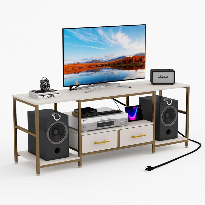 Meuble télé pour téléviseur 75 po, meuble télé pour salon avec 2 ...