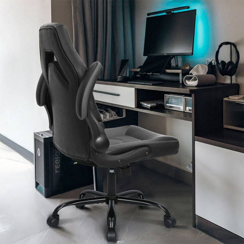 Chaise de bureau ergonomique et pivotante en cuir synthétique N-Gen, Gris
