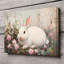 Impression sur toile fantaisiste de lapin blanc et rose - Urban Studio-1131693524