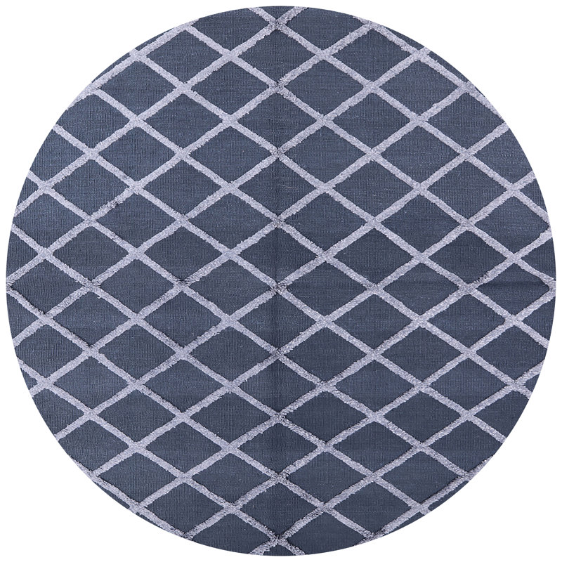 Tapis oriental bleu marine Luken, Rond 5 pi