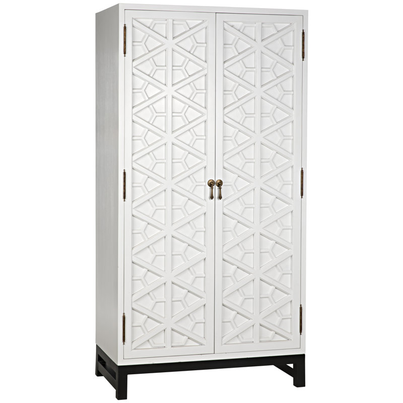 Maharadscha 2 - Door Armoire, Solid White, 82" H x 42" W x 20" D
