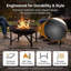 DIDADI 22" Outdoor Wood Burning Fire Pit with Spark Screen, Black, 600 Degree High Temp Paint; Thick Carbon Steel; Rust Resistant; Large Capacity; Family Safe; Backyard Patio Bonfire
