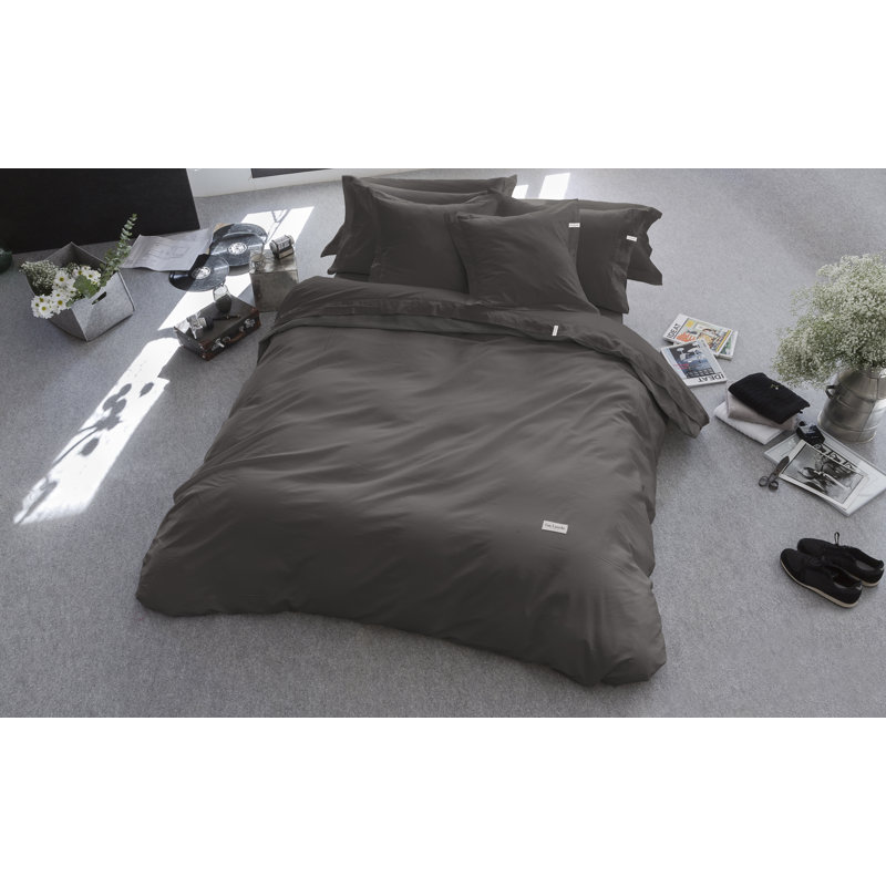Cottrell Solid Col Duvet Cover, Super King Duvet Cover, Dark Grey