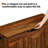 Storage Bench,39.3” Retro Wooden Storage Chest with U-Shaped Cut-Out Pull, Safety Hinge, Supports 300 lb and Easy Assembly for Toy Box Organizer,Brown-1227952198
