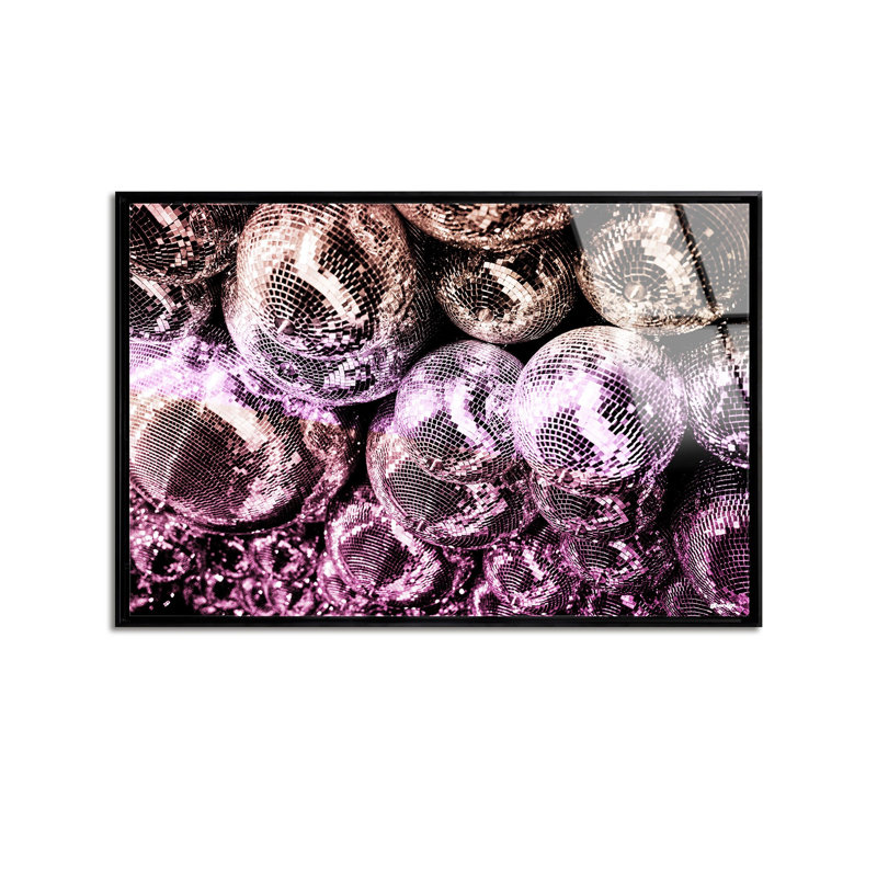 Disco Ball Peri Framed Acrylic Art by Oliver Gal, 31" H x 46" W