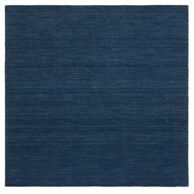 Batum Hand Loomed Wool/Cotton Rug in Blue/Navy