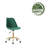 Haisley Gold Flamingo Ally Swivel Velvet Office Chair-382626422