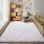Tapis uni blanc moelleux pour salon chambre à coucher chambre d'enfant chambre d'enfant