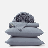 Organic Crinkled Percale Sheet Set