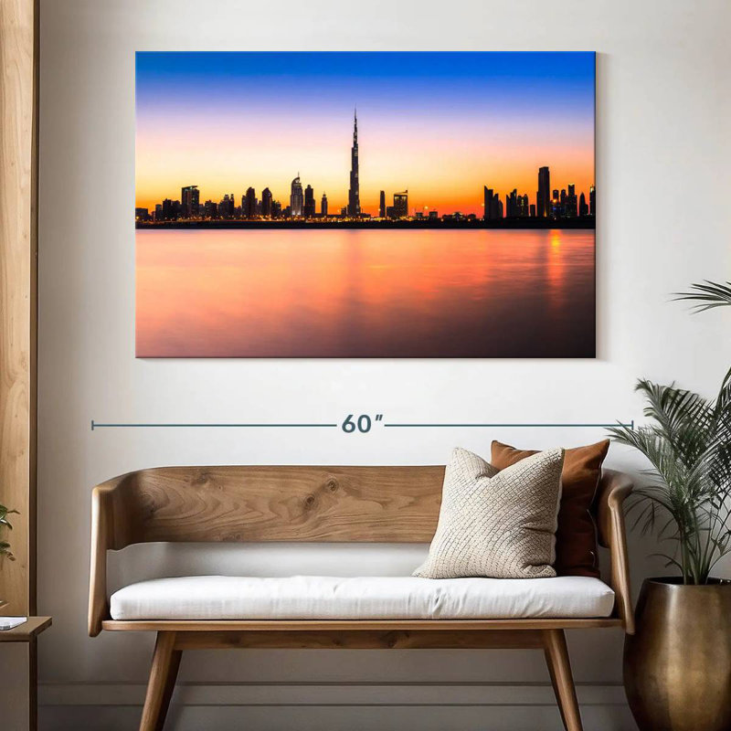 Sireci Dubai UAE Skyline, 34" H x 51" W