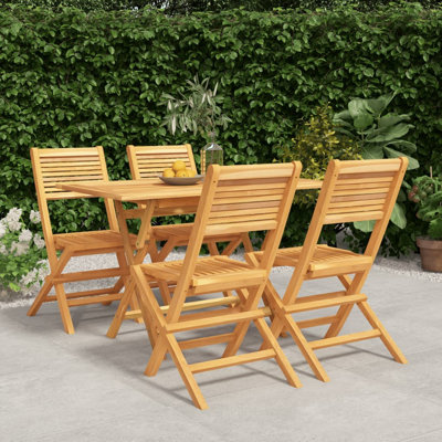 Clarks Rectangular 4 - Person 120Cm Long Teak Dining Set