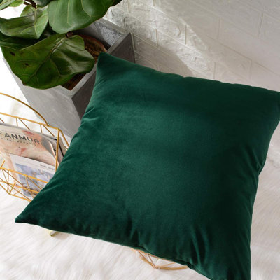 Solid Velvet Reversible Pillow Cover