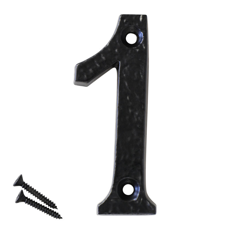 Numéro de maison 3 po, 1, Noir