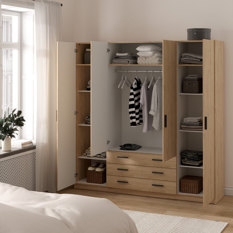 Sprint Manufactured Wood Wardrobe, Hickory