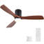 Ventilateur de plafond encastré à 3 pales de 52 po en bois brun avec télécommande et ensemble d'éclairage-796021883-796021881