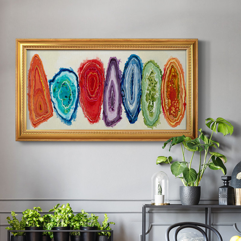 Geode Slice - reproduction d'art sur toile simple, H 21 po x l 37 po x P 2,5 po