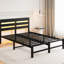 Lit double robuste, lumières, tablette de rangement, cadre de lit de nuit apaisant, tête de lit, chargement, rangement, chambre calme-1155903270-1155903271