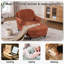 Chaise rembourrée, canapé-lit simple en lin confortable, fauteuil de repos dans la chambre à coucher du salon-113508238
