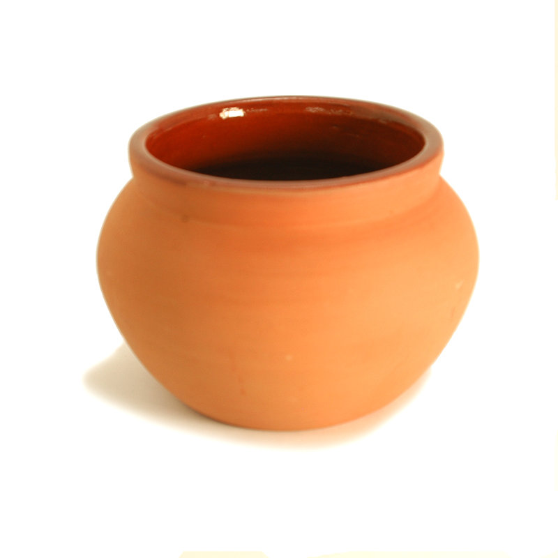 Ancient Cookware Indian Clay Individual Biryani Serving Bowl, Small