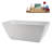 59" Streamline Soaking Freestanding Tub and Tray With Internal Drain-112235437