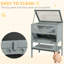 Cage grise pour petits animaux - avec plateau supérieur et porte avant pour faciliter le nettoyage 3 hamster gris, fabriqués en bois massif avec plusieurs plateformes