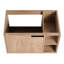 Meuble-lavabo flottant 30 po, fixation murale, porte à fermeture en douceur, chêne imitation, design moderne, 1 2 tablettes, contreplaqué moderne, armoire