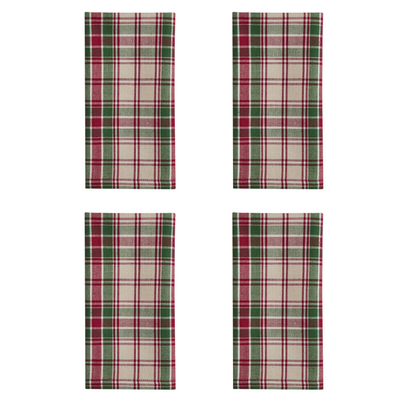 Gracie Oaks Village Christmas Napkin Set of 4