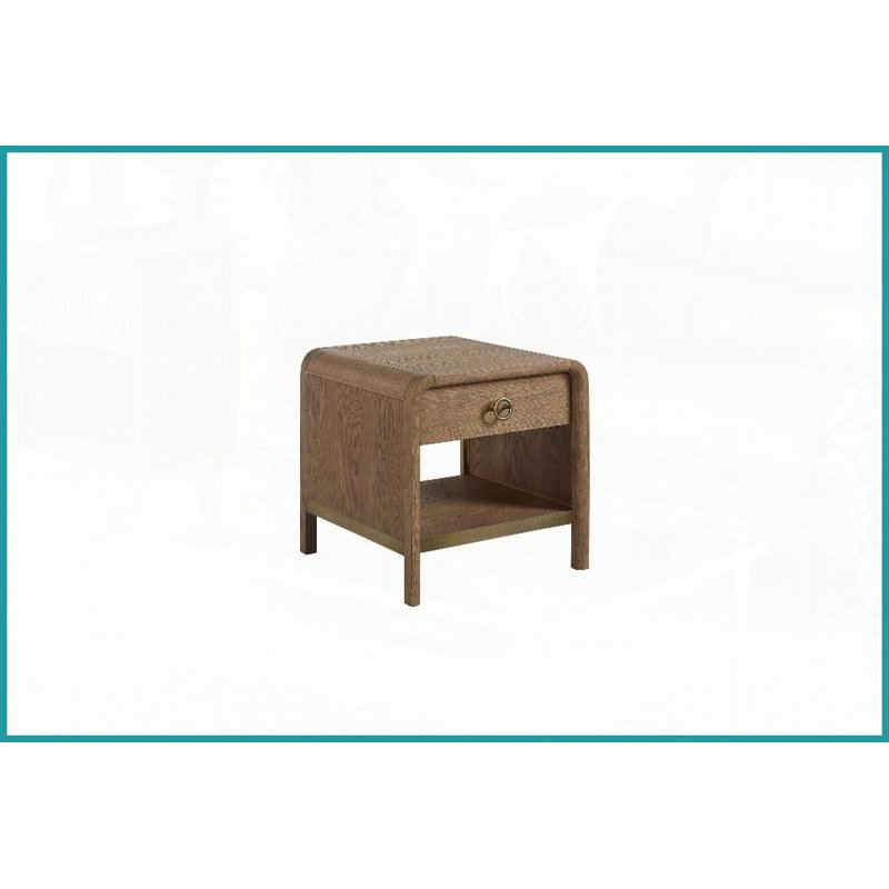 Table basse Latte Elm Veneer Tablette