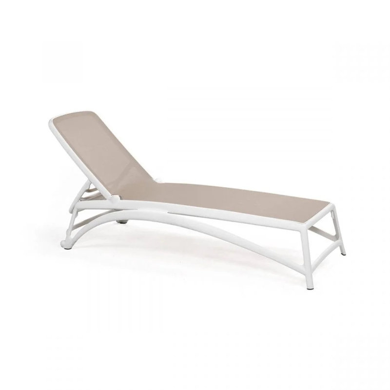 Atlantico Outdoor Chaise Lounge Set, Bianco/Tortora