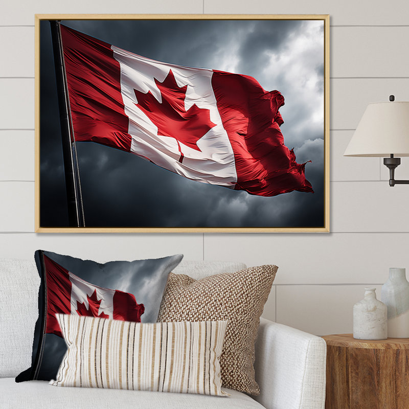 Canada Canada Pride II - reproduction de cadre flottant sur toile, H 30 po x l 40 po x P 1,5 po, Naturel