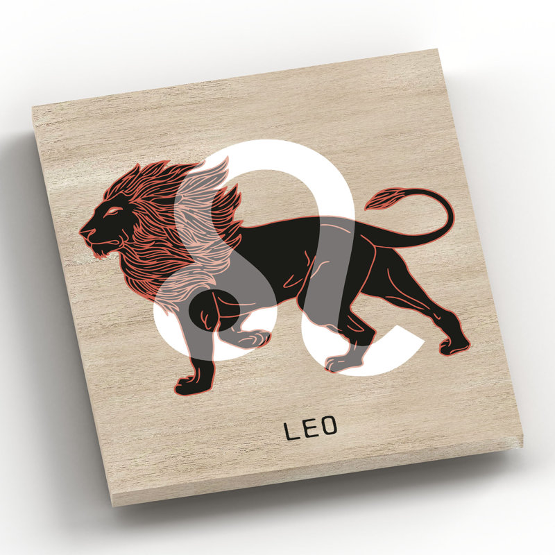 Kana Zodiac Leo - Print on Wood