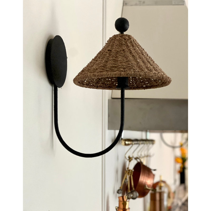 Layton 1 Light Wall Sconce, Black Iron