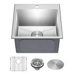 KRAUS Standart PRO Drop In 16 Gauge Bar Stainless Steel Kitchen Sink