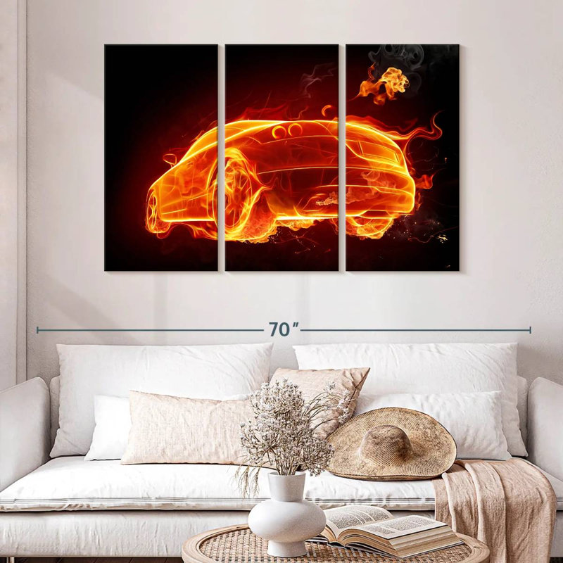 Mehar Fire Car, 32" H x 50" W