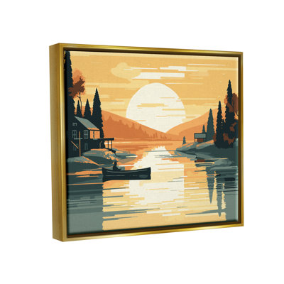 Paysage de lac Sunrise sur toile