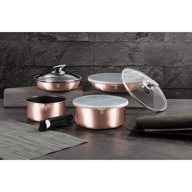 EROMMY 12 - Piece Non-Stick Aluminum Cookware Set & Reviews