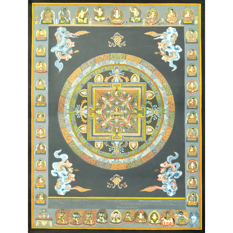 Le Bouddha Mandala - Bouddha tibétain sans nom Thangka